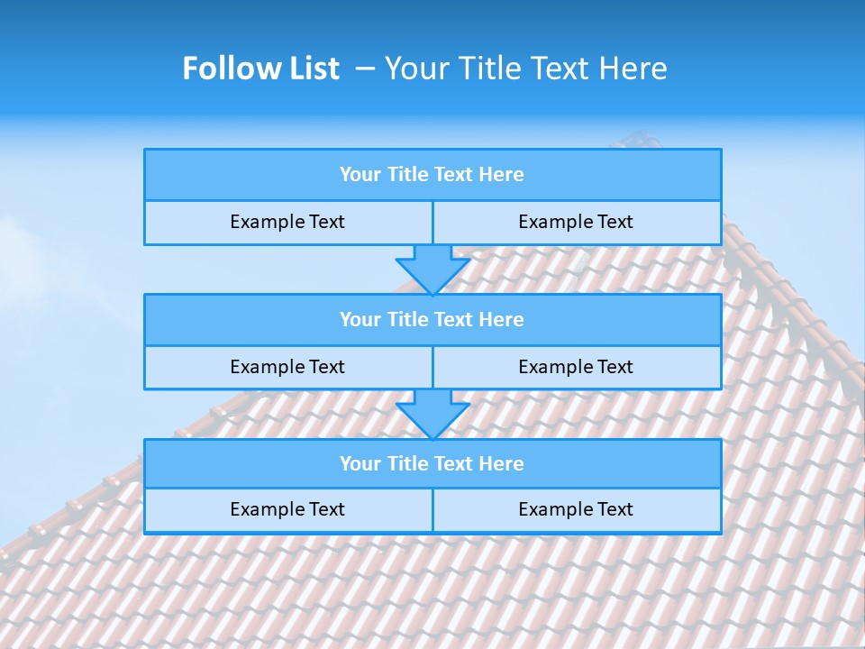 New Blue Sky Clouds Architecture PowerPoint Template