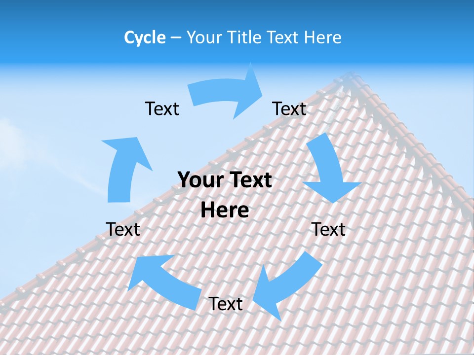 New Blue Sky Clouds Architecture PowerPoint Template