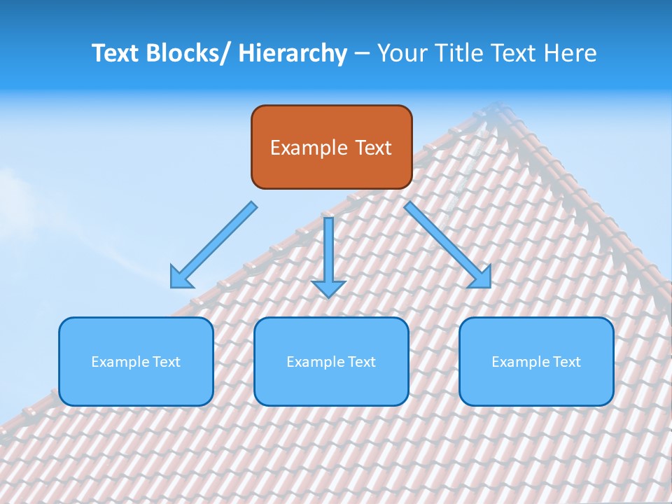 New Blue Sky Clouds Architecture PowerPoint Template
