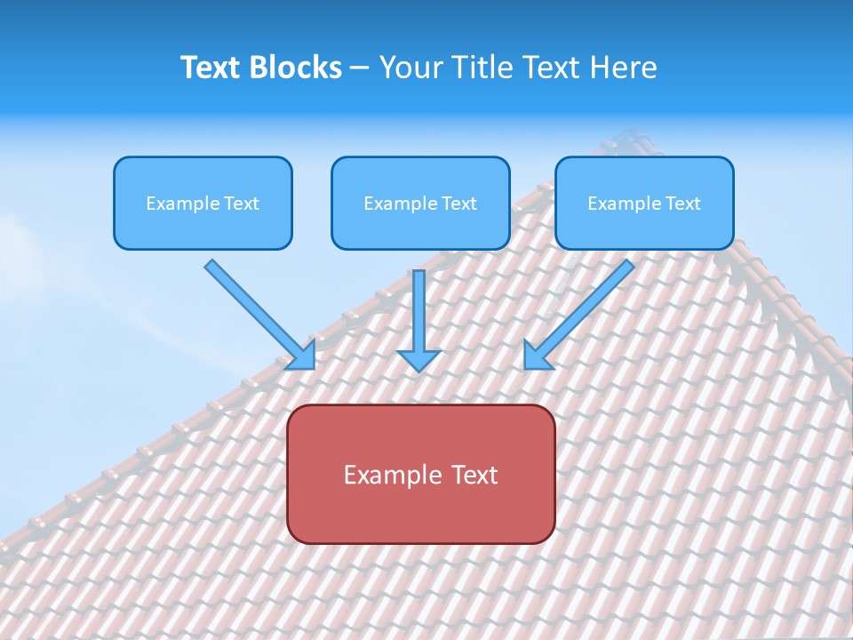 New Blue Sky Clouds Architecture PowerPoint Template