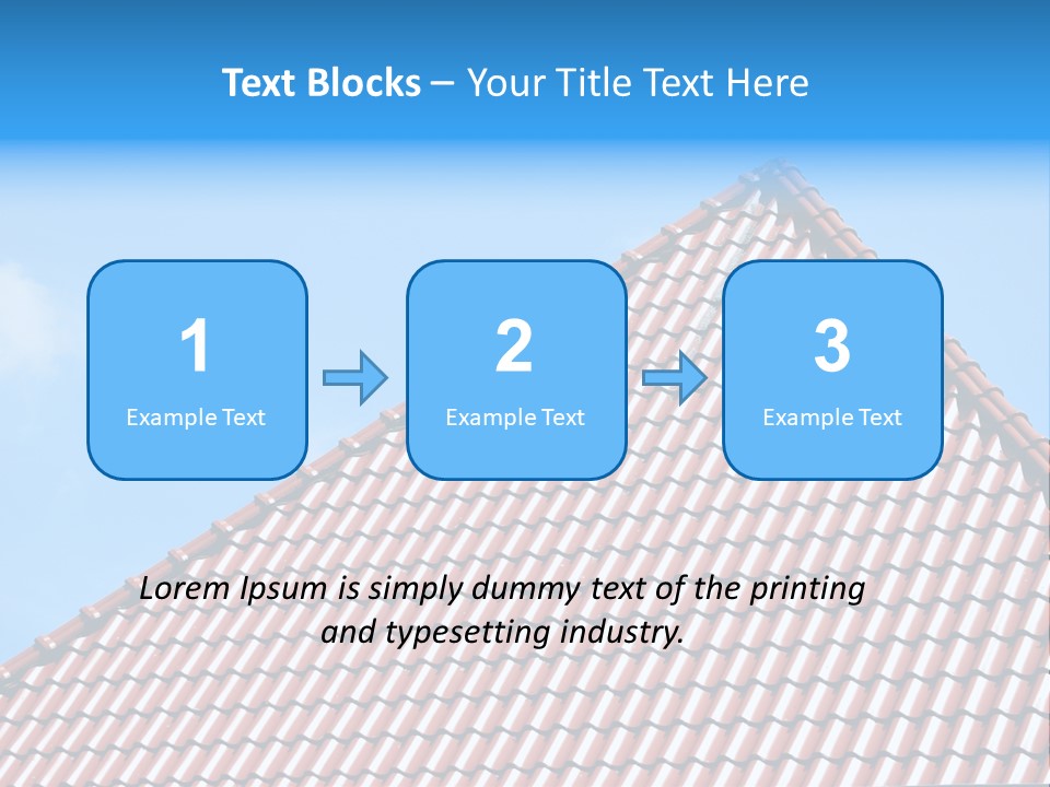 New Blue Sky Clouds Architecture PowerPoint Template
