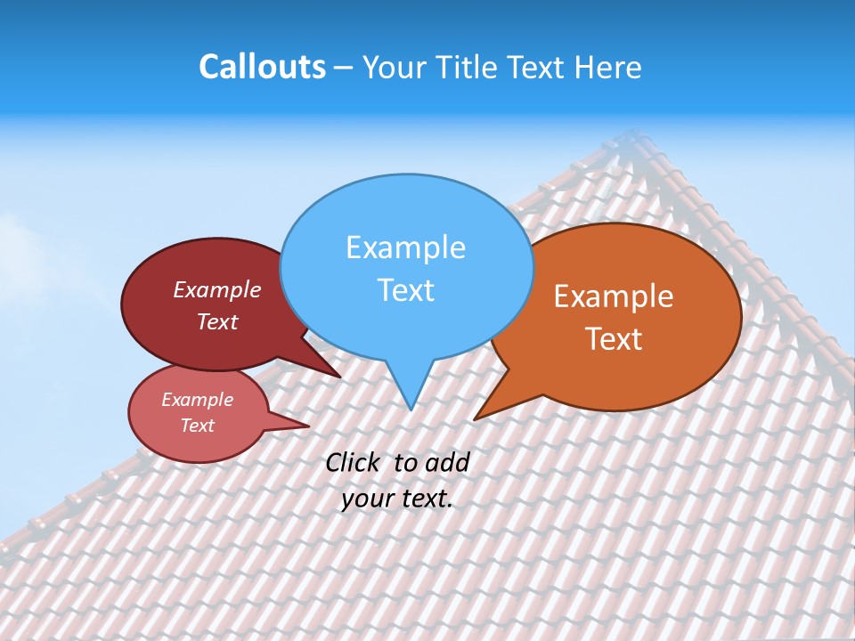 New Blue Sky Clouds Architecture PowerPoint Template