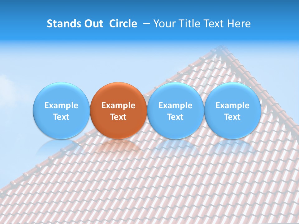 New Blue Sky Clouds Architecture PowerPoint Template