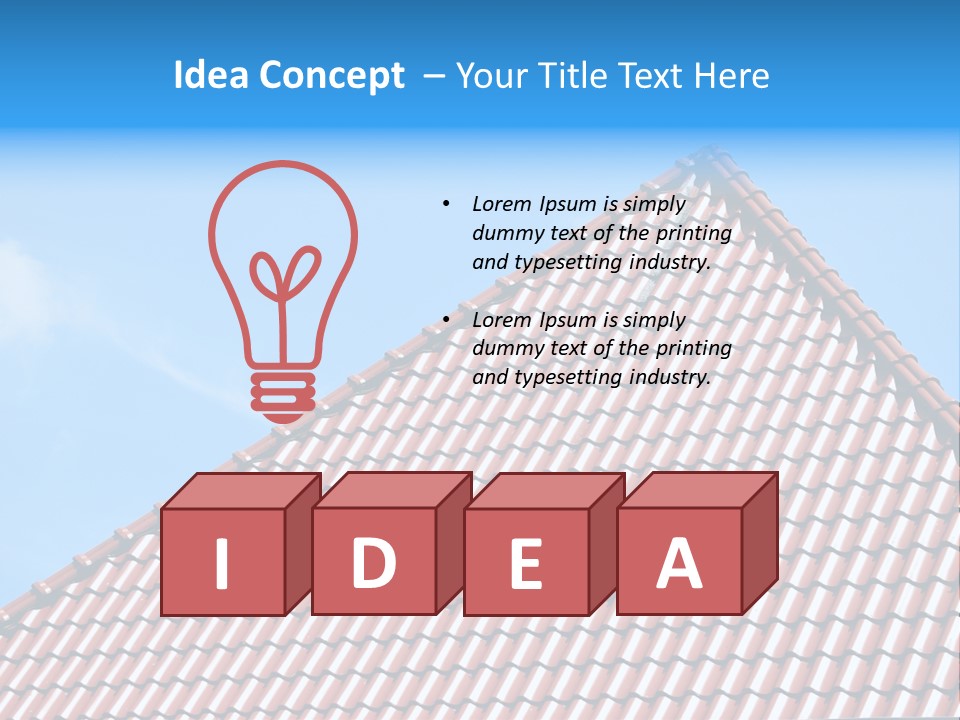 New Blue Sky Clouds Architecture PowerPoint Template