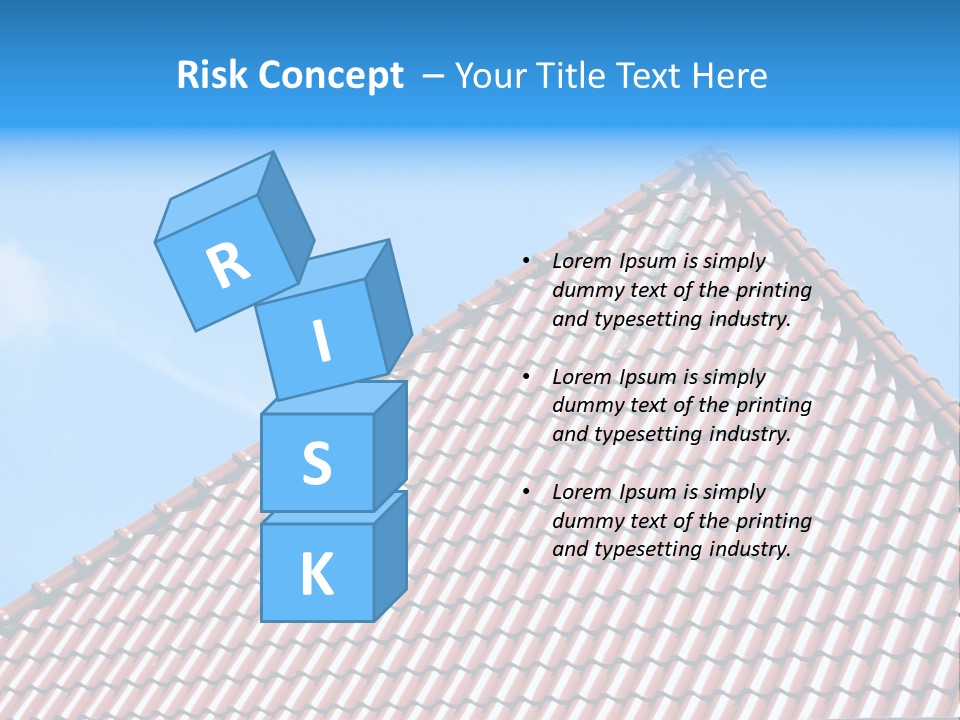 New Blue Sky Clouds Architecture PowerPoint Template