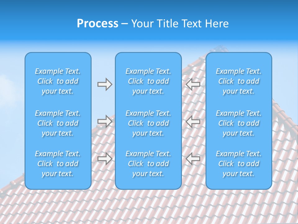 New Blue Sky Clouds Architecture PowerPoint Template