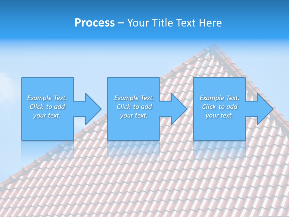 New Blue Sky Clouds Architecture PowerPoint Template