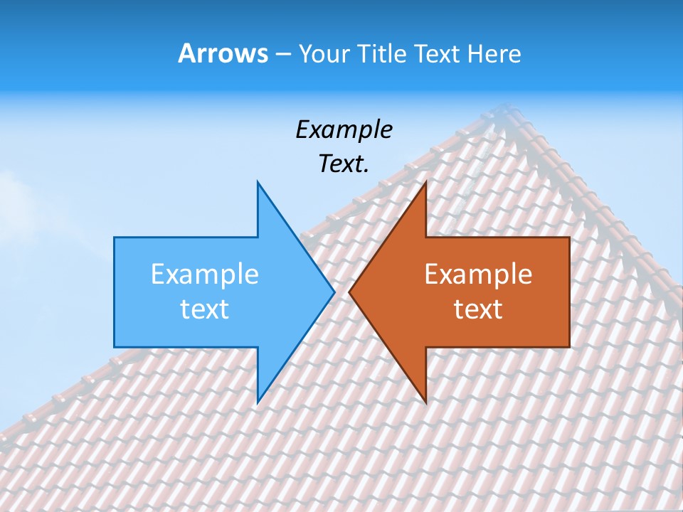 New Blue Sky Clouds Architecture PowerPoint Template