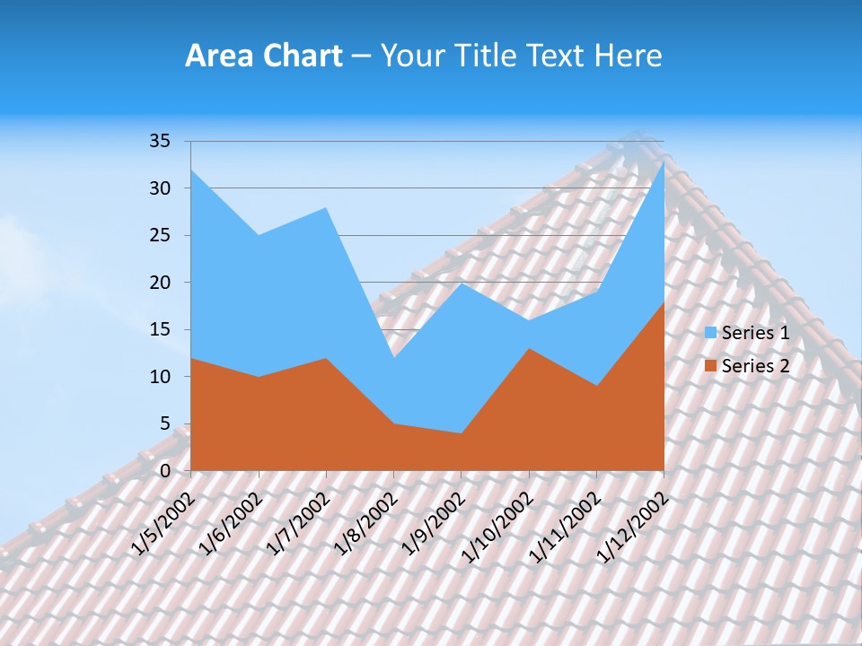 New Blue Sky Clouds Architecture PowerPoint Template