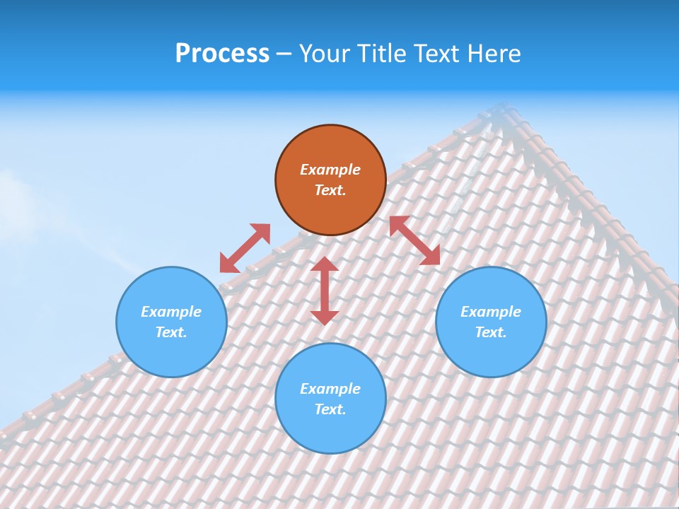 New Blue Sky Clouds Architecture PowerPoint Template