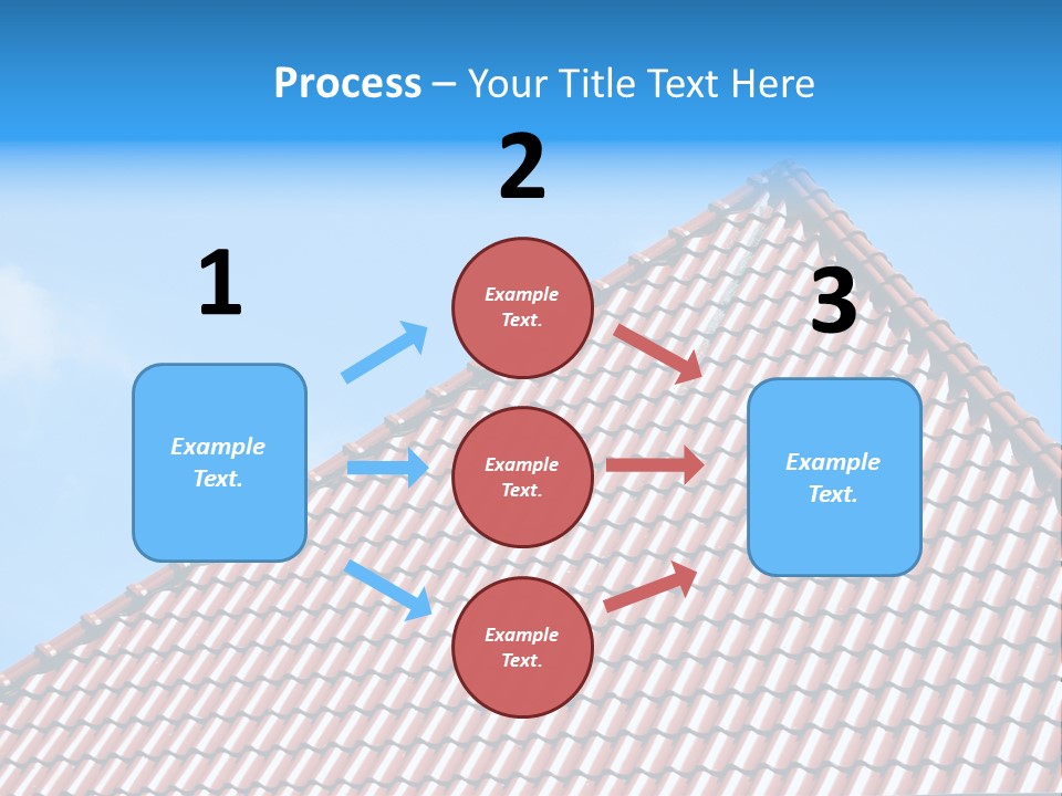 New Blue Sky Clouds Architecture PowerPoint Template