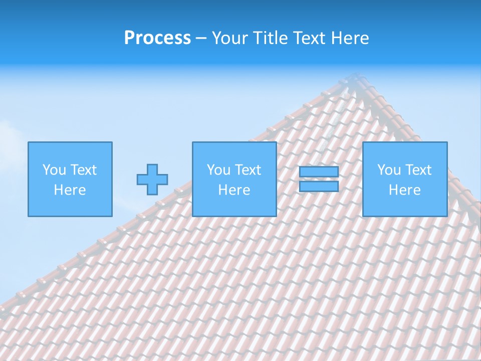 New Blue Sky Clouds Architecture PowerPoint Template