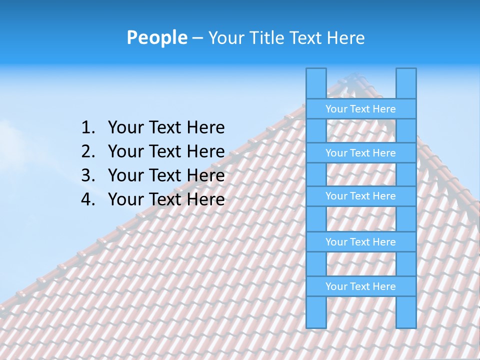 New Blue Sky Clouds Architecture PowerPoint Template