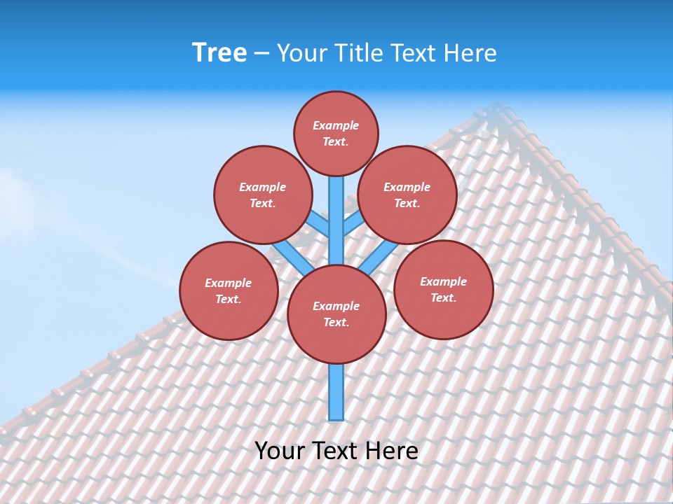 New Blue Sky Clouds Architecture PowerPoint Template