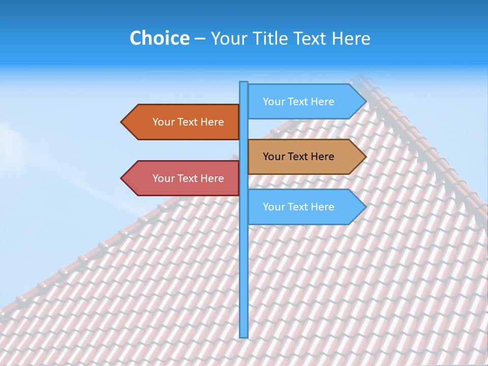 New Blue Sky Clouds Architecture PowerPoint Template