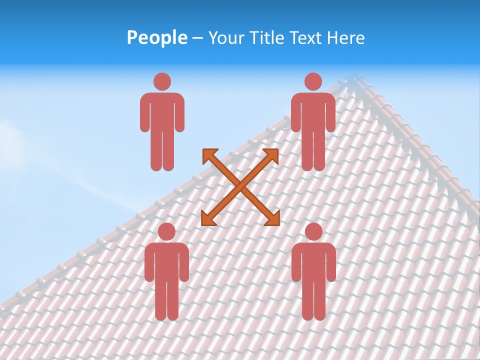 New Blue Sky Clouds Architecture PowerPoint Template