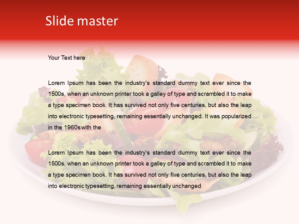 Salad Cucumbers Delicious PowerPoint Template