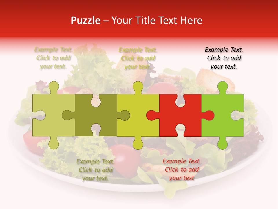 Salad Cucumbers Delicious PowerPoint Template