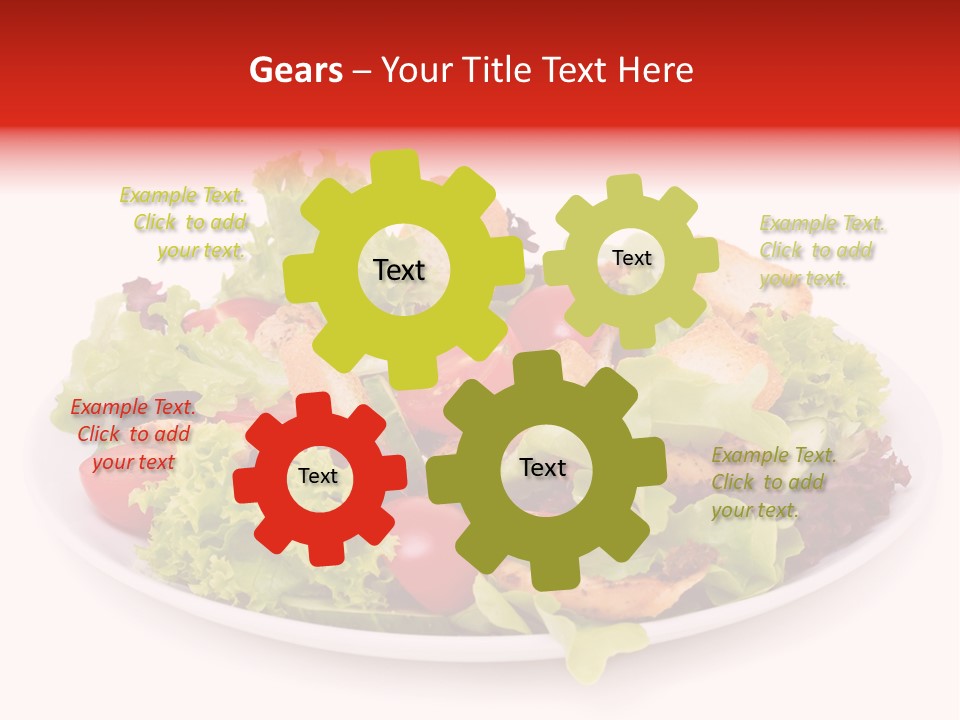 Salad Cucumbers Delicious PowerPoint Template