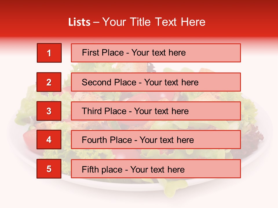 Salad Cucumbers Delicious PowerPoint Template