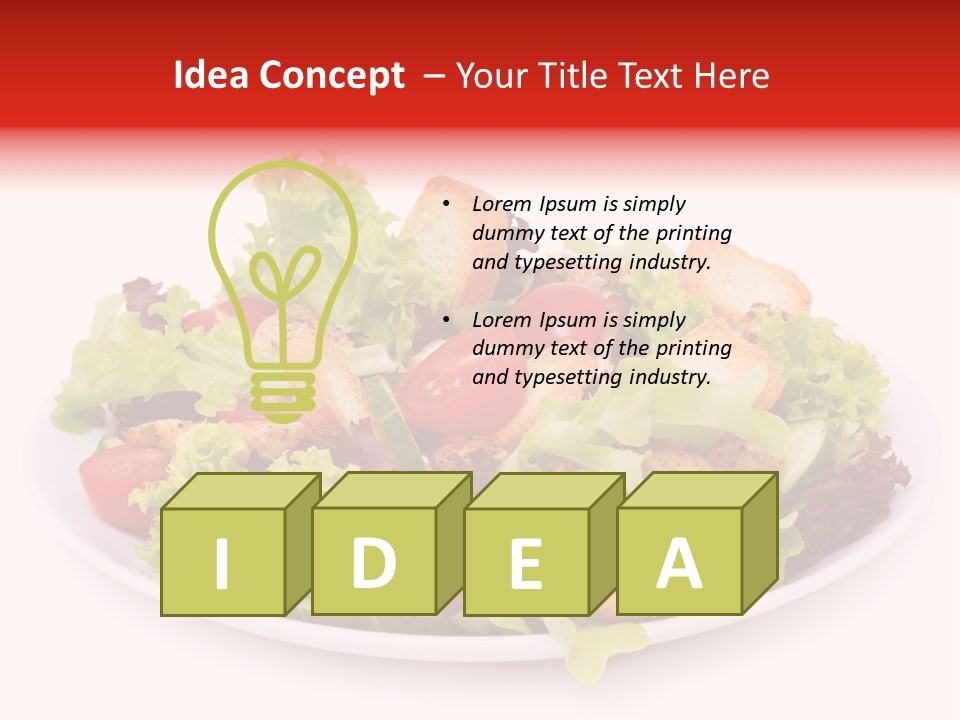 Salad Cucumbers Delicious PowerPoint Template