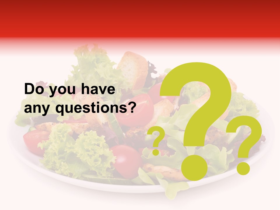 Salad Cucumbers Delicious PowerPoint Template