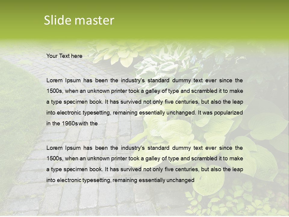 Moss Pots Foliage PowerPoint Template
