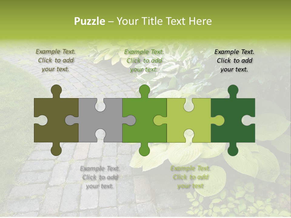 Moss Pots Foliage PowerPoint Template