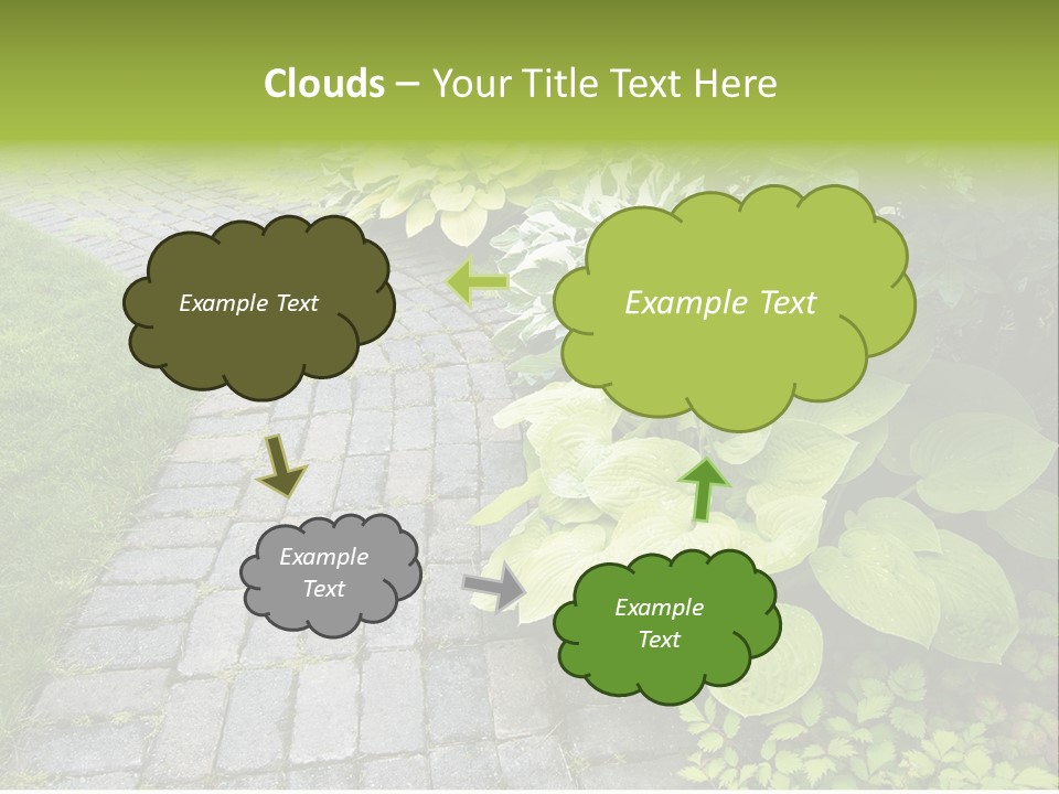 Moss Pots Foliage PowerPoint Template