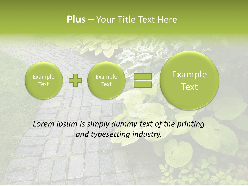 Moss Pots Foliage PowerPoint Template
