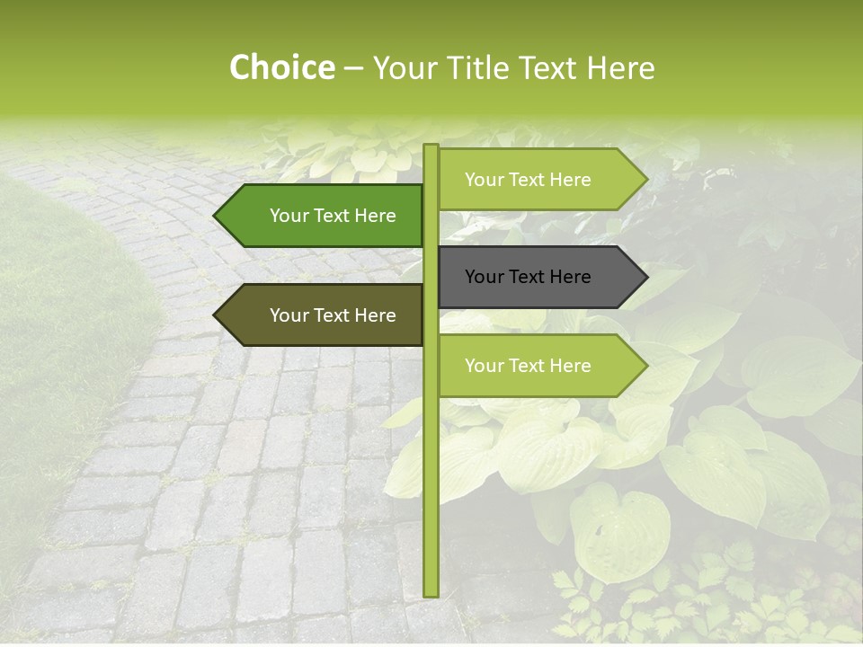 Moss Pots Foliage PowerPoint Template