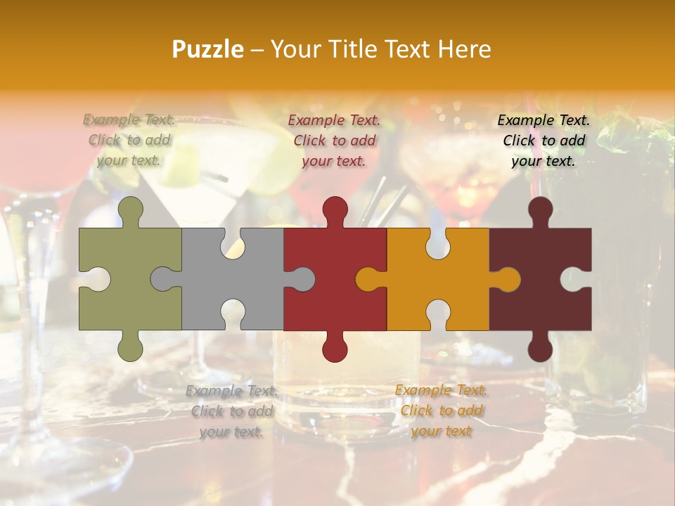 A Table Topped With Lots Of Different Types Of Drinks PowerPoint Template