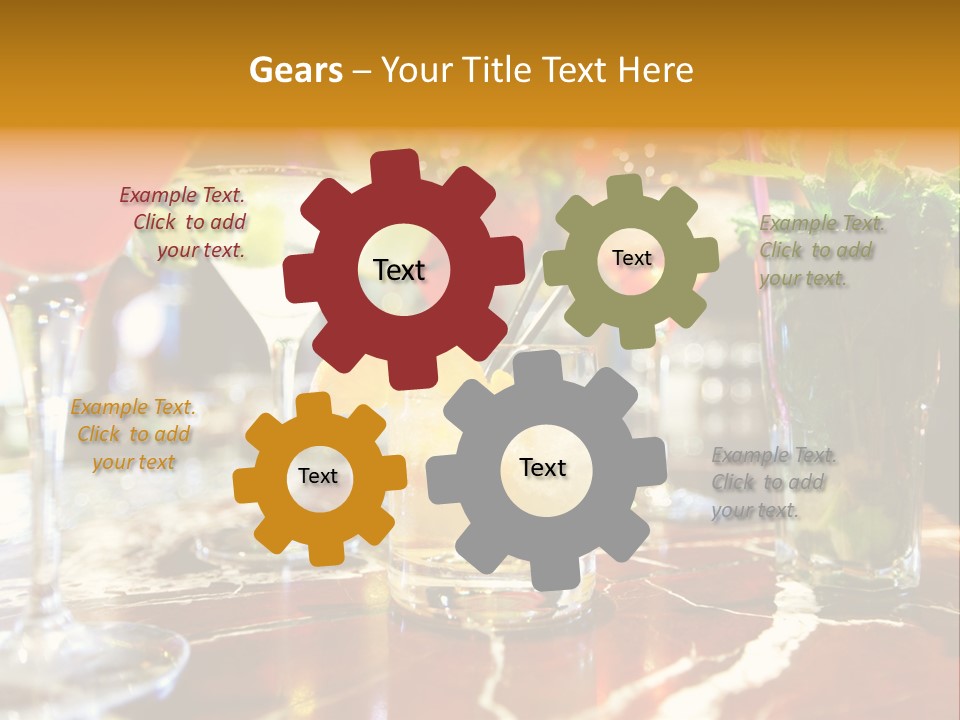 A Table Topped With Lots Of Different Types Of Drinks PowerPoint Template
