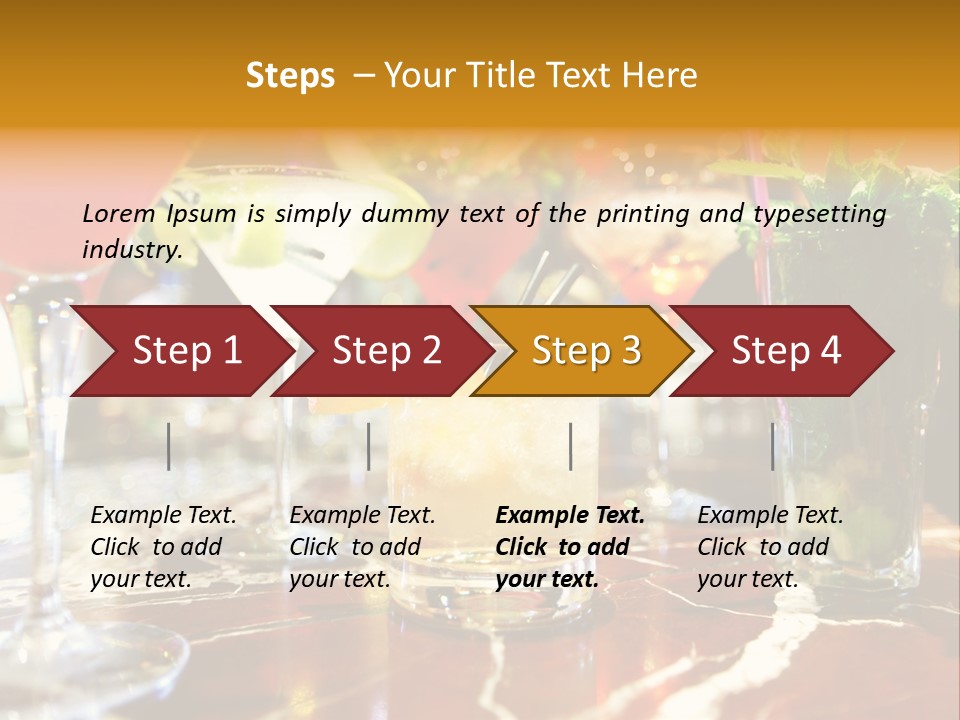 A Table Topped With Lots Of Different Types Of Drinks PowerPoint Template