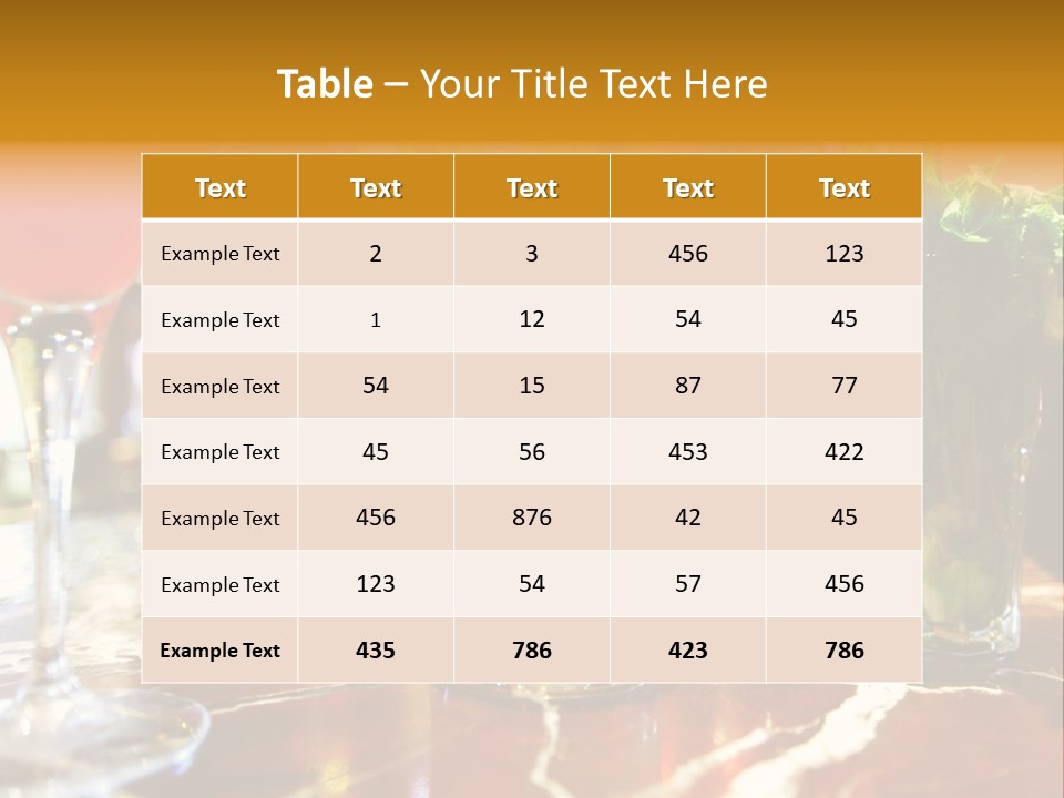 A Table Topped With Lots Of Different Types Of Drinks PowerPoint Template
