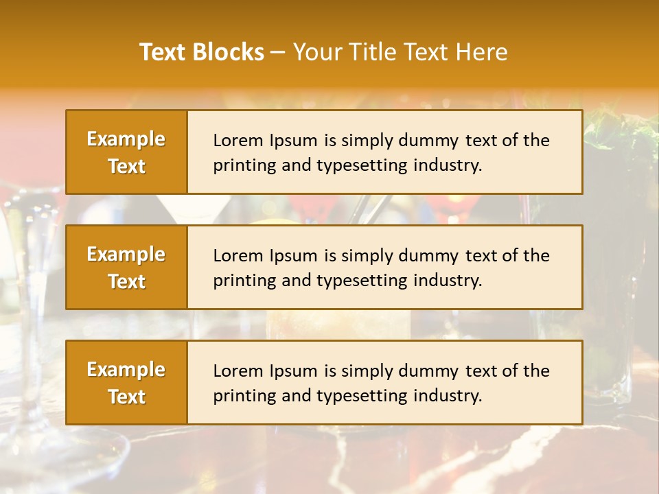 A Table Topped With Lots Of Different Types Of Drinks PowerPoint Template