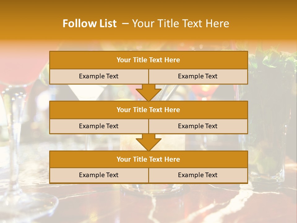 A Table Topped With Lots Of Different Types Of Drinks PowerPoint Template