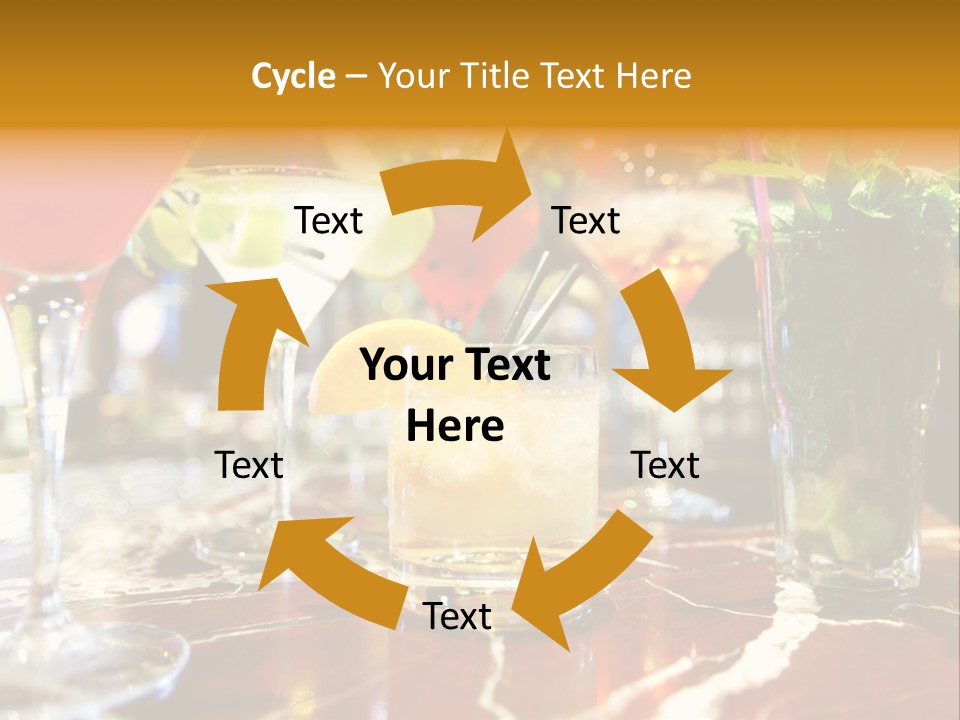 A Table Topped With Lots Of Different Types Of Drinks PowerPoint Template
