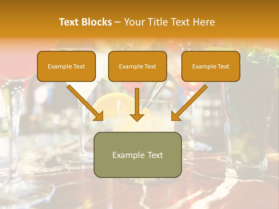 A Table Topped With Lots Of Different Types Of Drinks PowerPoint Template