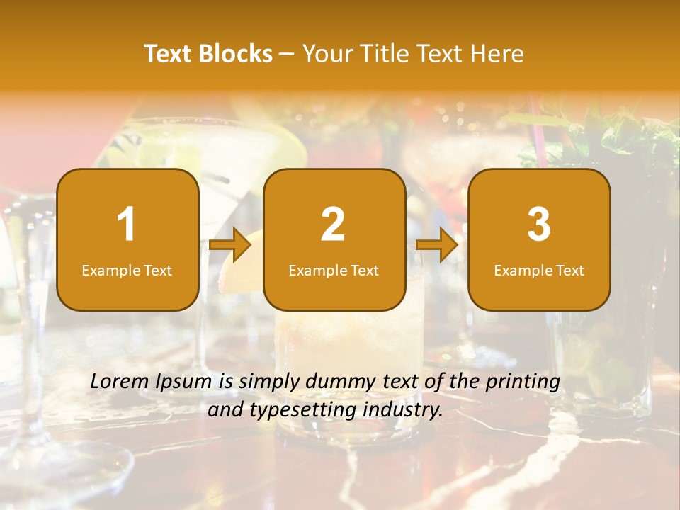 A Table Topped With Lots Of Different Types Of Drinks PowerPoint Template