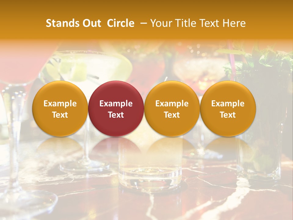 A Table Topped With Lots Of Different Types Of Drinks PowerPoint Template
