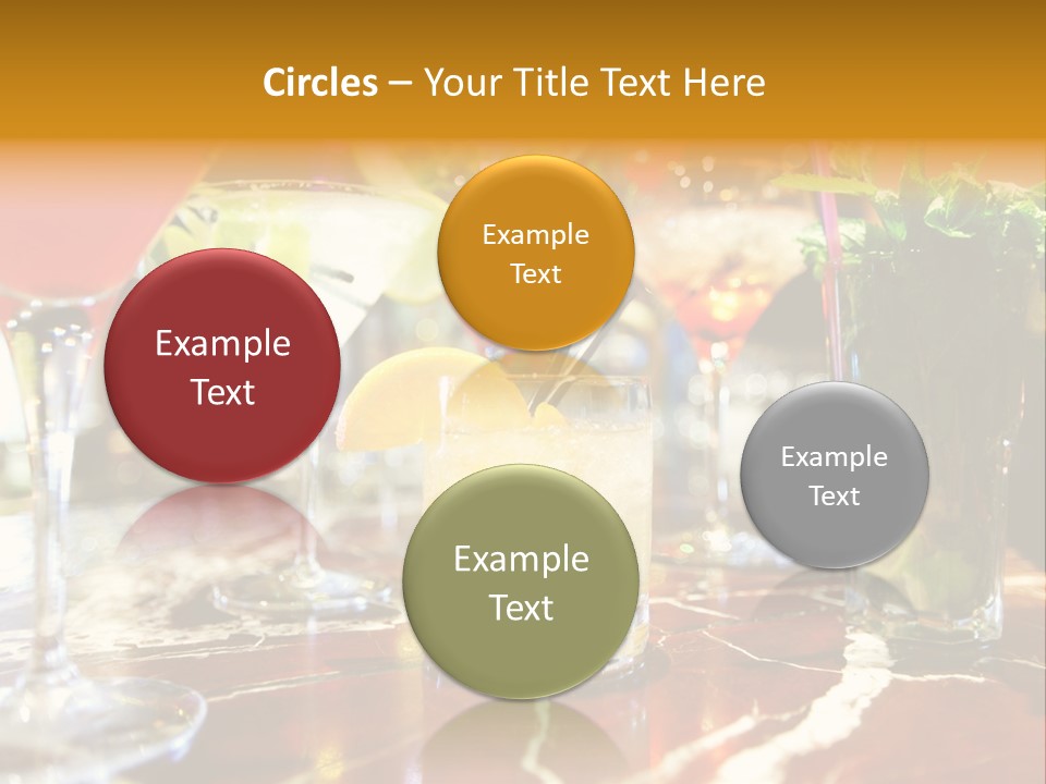 A Table Topped With Lots Of Different Types Of Drinks PowerPoint Template