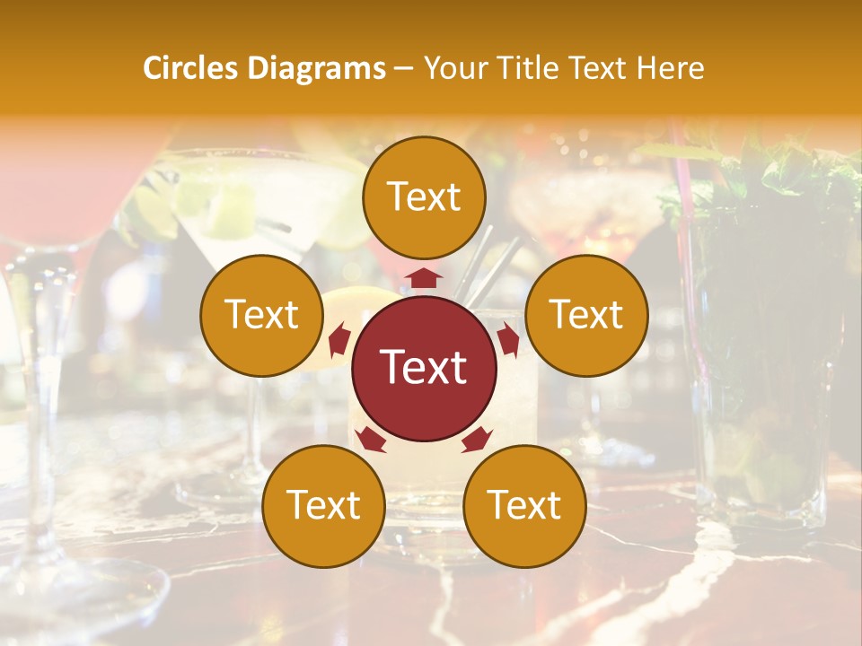 A Table Topped With Lots Of Different Types Of Drinks PowerPoint Template