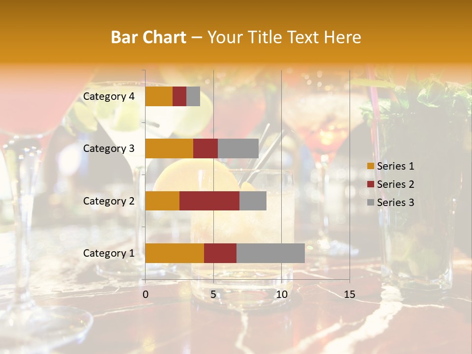 A Table Topped With Lots Of Different Types Of Drinks PowerPoint Template