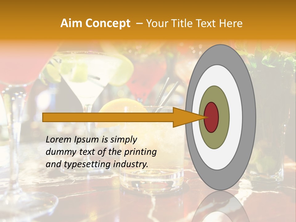 A Table Topped With Lots Of Different Types Of Drinks PowerPoint Template