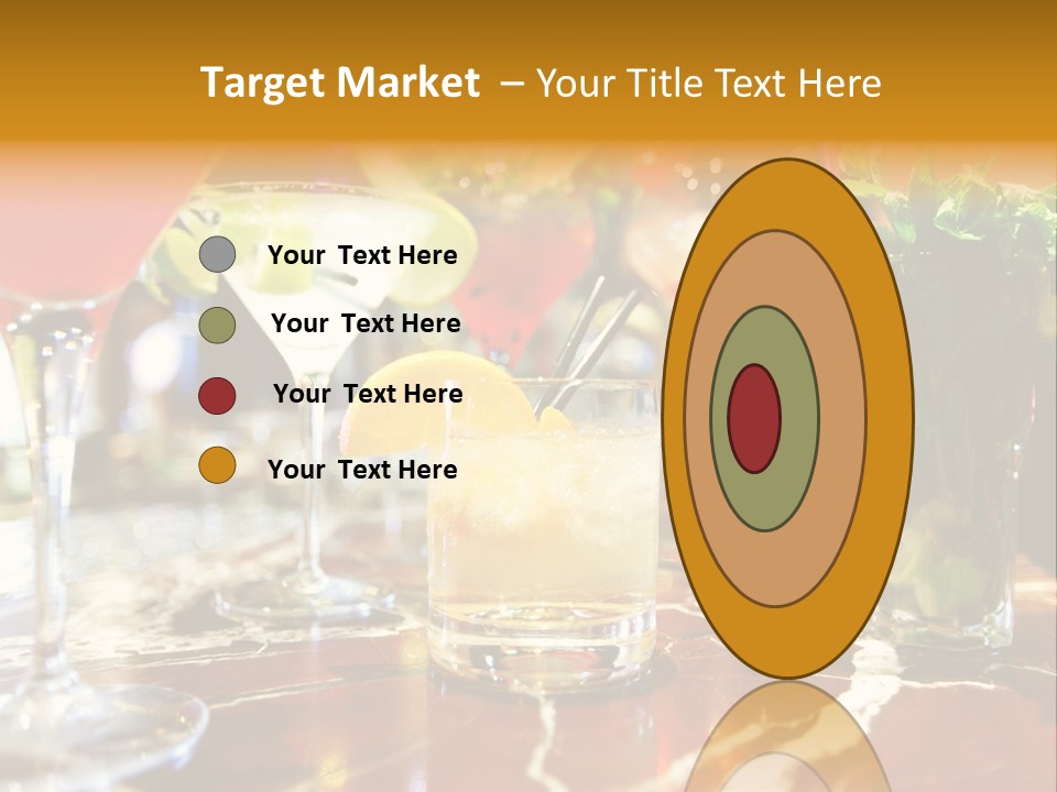 A Table Topped With Lots Of Different Types Of Drinks PowerPoint Template