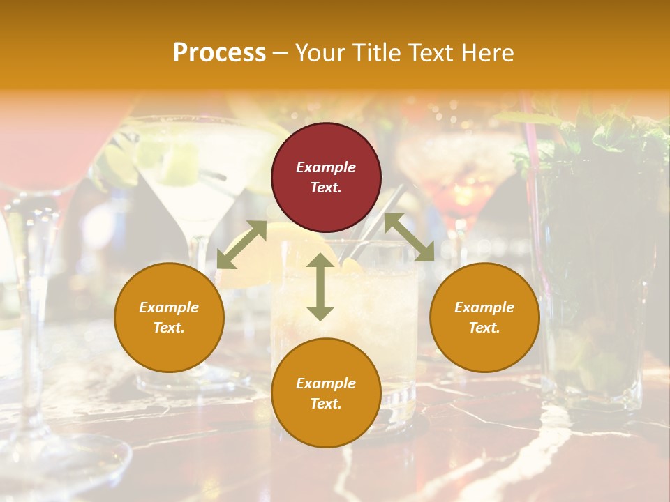 A Table Topped With Lots Of Different Types Of Drinks PowerPoint Template