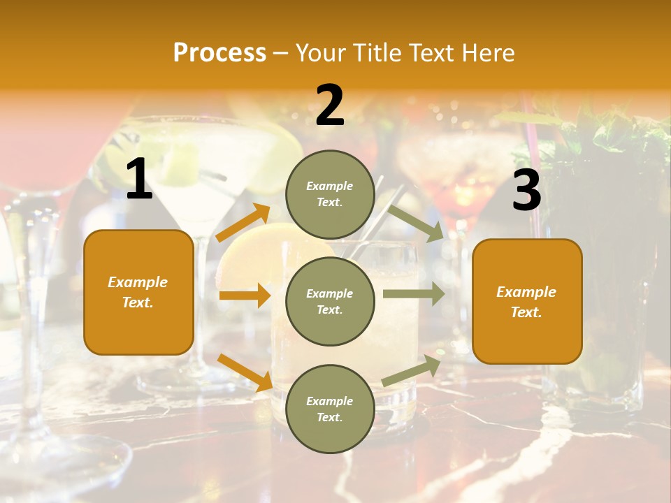 A Table Topped With Lots Of Different Types Of Drinks PowerPoint Template