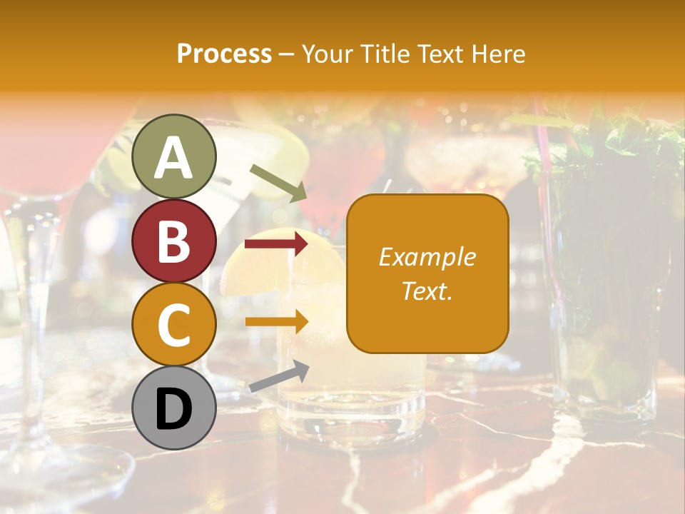 A Table Topped With Lots Of Different Types Of Drinks PowerPoint Template