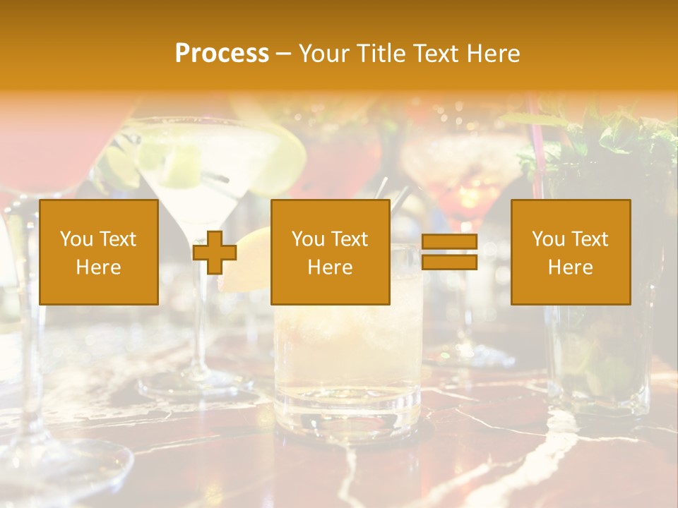 A Table Topped With Lots Of Different Types Of Drinks PowerPoint Template
